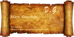 Dürr Gusztáv névjegykártya